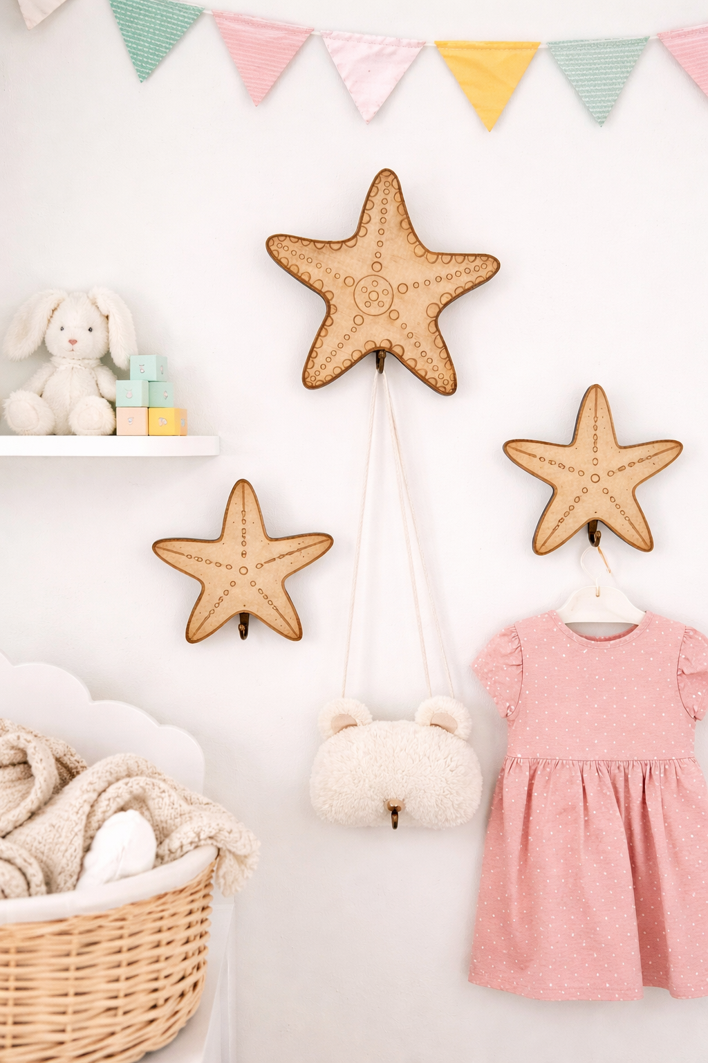 Wall hooks - Starfish Themed