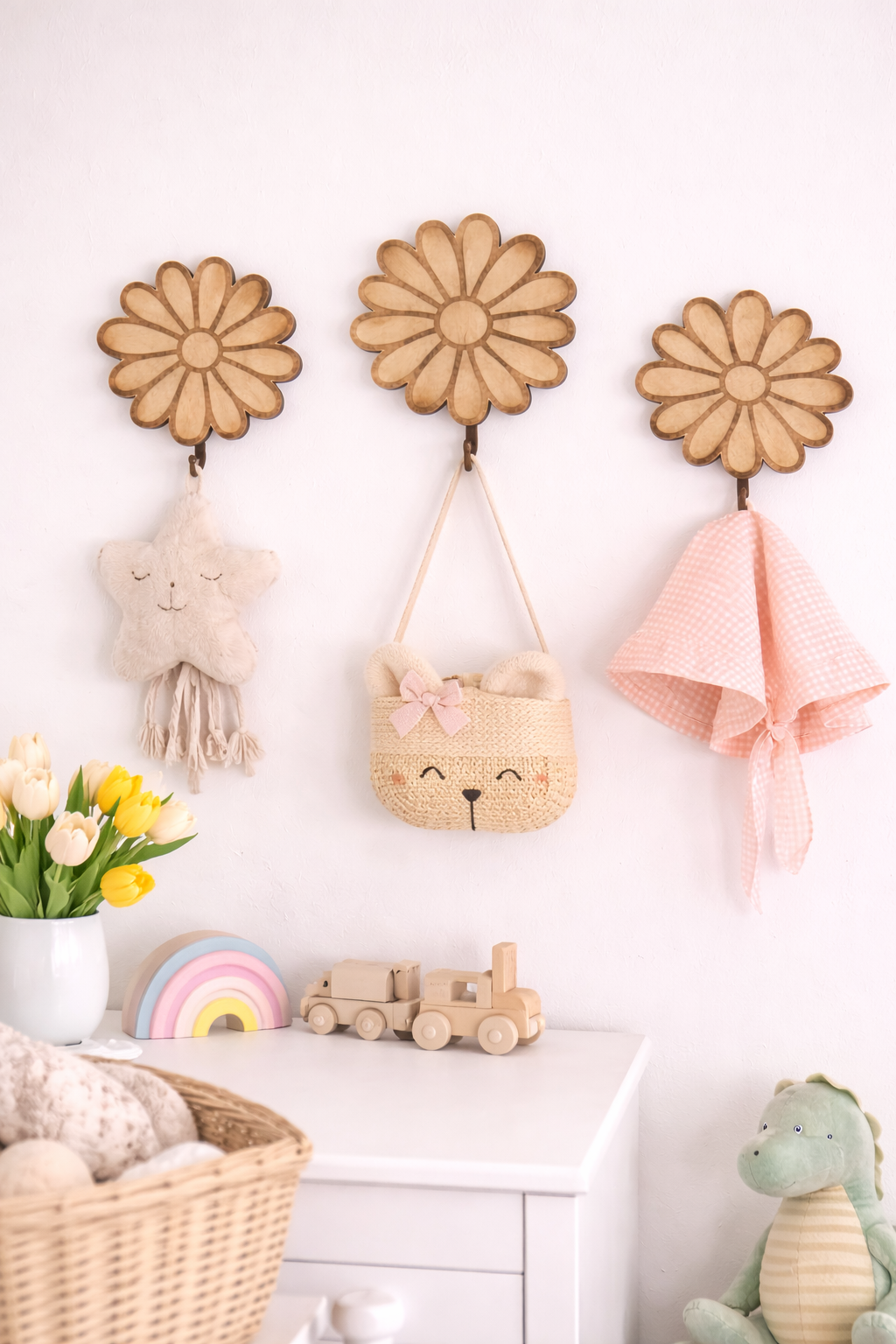 Wall hooks - flower Themed